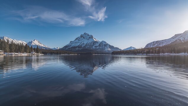 Sunny winter day at Gryllefjorden, showcasing Smatindan's reflection, seasonal change