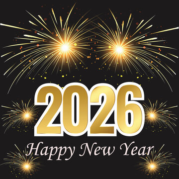 Happy new year 2026 holiday background
