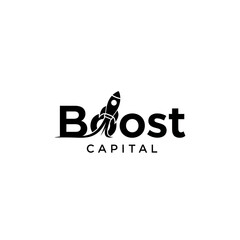 Boost Capital Logo with Rocket Ship.