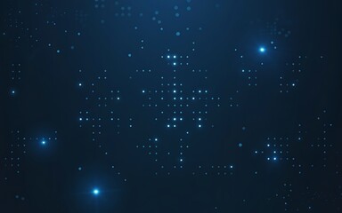 Fototapeta premium Bright glowing disco background of a vibrant lights wall. Disco party, blue neon lights for celebration event. wall LED lights.