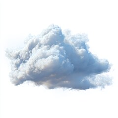 Fluffy Cloud Isolated on White Background