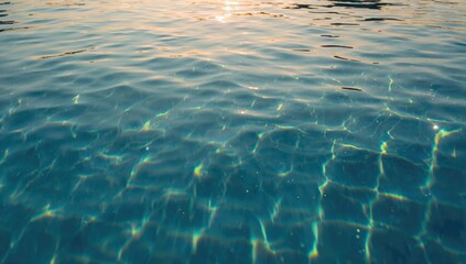 Fototapeta premium Repeating water light reflections on pool surface, suited for UI backdrop