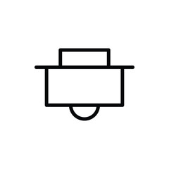 Simple Line Art Icon of a Lamp or Light Fixture. Soccer and Sport Line Icon. Isolated Vector Clip Art.