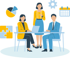 Business Team Meeting for Planning, Strategy, and Collaboration