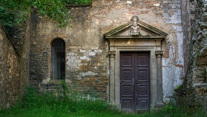 Fototapeta premium Historic ruins in Poland, showcasing erosion risk