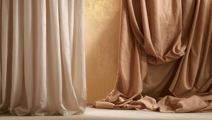 Soft curtain textures and backgrounds, ideal for editorial headers