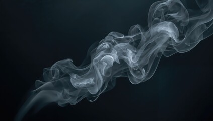 Fototapeta premium Steam rising in close-up against a dark backdrop, creating a dramatic atmosphere