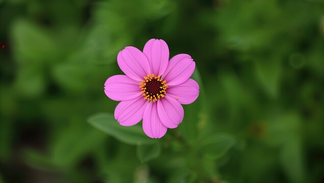 A flower, vibrant and colorful, serves as a natural backdrop for design and layout