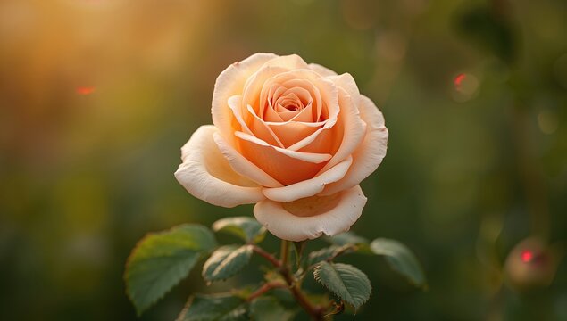 David Austin peach rose in full bloom, showcasing vibrant colors and delicate petals, seasonal beauty