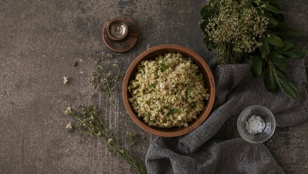 Traditional Georgian fermented jonjoli served in a bowl, highlighting its unique flavor profile