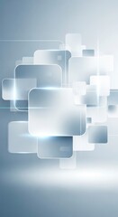 Abstract geometric shapes with glowing light effects squares rectangles