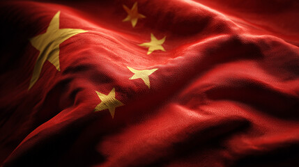 chinese flag waving china