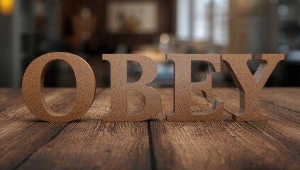 Wooden letters arranged on a wooden surface, ideal for crafting or DIY projects