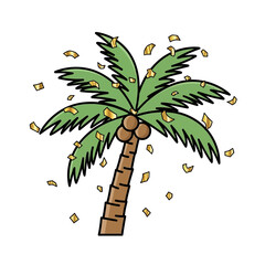 Celebrate summer fun with this whimsical palm tree, perfect for party invites, tropical themes, and adding a touch of paradise to any design project