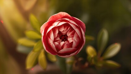 Beautiful red and white flower petals, suitable for seasonal decoration