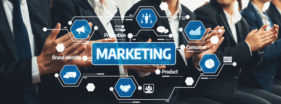 Engaging visual representation of essential marketing strategies highlighting brand identity, consumer insights, product promotion, and effective business collaboration techniques. Amity