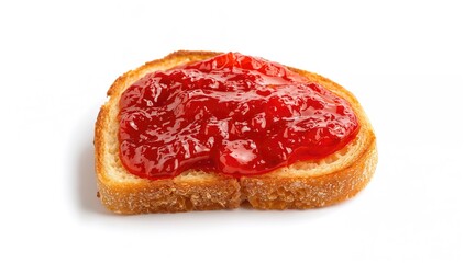 Toasted bread slice topped with homemade jam, a fiber-dense choice
