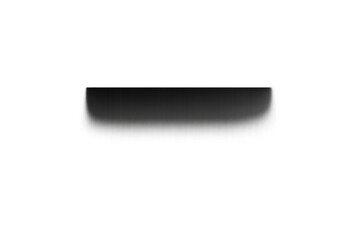 Black horizontal strip forming a divider with a soft, faded shadow underneath, on a fully transparent background