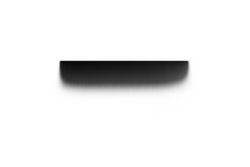 Black horizontal strip forming a divider with a soft, faded shadow underneath, on a fully transparent background