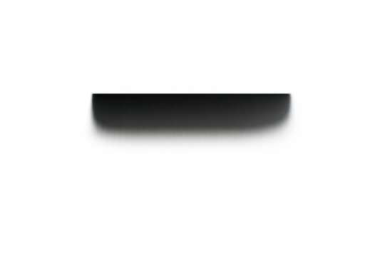 Black horizontal strip forming a divider with a soft, faded shadow underneath, on a fully transparent background