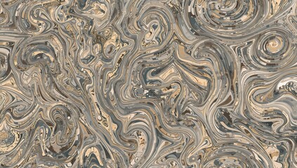 Brush strokes with swirling patterns create a continuous visual flow, featuring dramatic lines and geometric abstraction