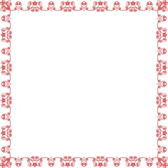 Simple Square Frame with White Background, Unique Style Amazing Frame, Border Frame and Unique Photo Frame, Red Square Frame