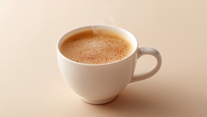 Fototapeta premium Cup of milk tea, fiber-dense choice