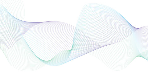 Abstract colorful wave element for design. Digital frequency track equalizer. Stylized line art background.