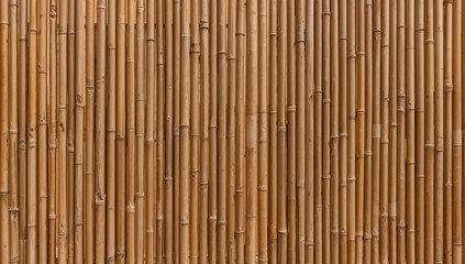 Fototapeta premium Bamboo strips woven into a partition, functional backdrop for design and layout