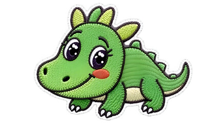 Fototapeta premium Embroidered Patch Ideal for Children's Room Decor & Scrapbooking