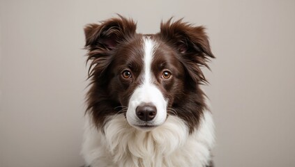 Border Collie portrait with adorable features, showcasing domestic canine traits, focus on companionship