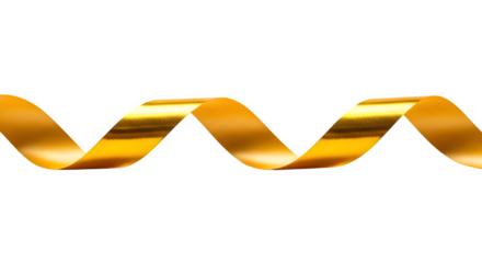 Elegant gold ribbon swirling, perfect for festive celebrations design