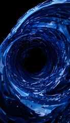 Blue Water Vortex Abstract Swirling Liquid Tunnel Background