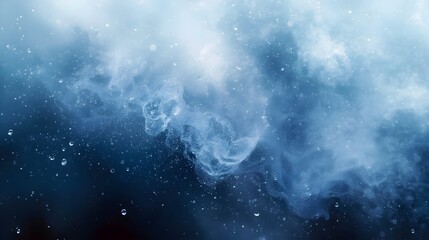 Blue Underwater Smoke Ink Mist Abstract Fluid Mystery Background