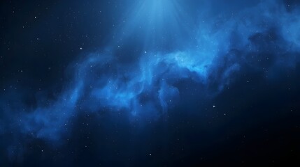 Blue Nebula Space Abstract Starfield Cosmic Cloud Background