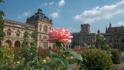 Vibrant Rose Blooming in the Garden, seasonal beauty