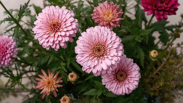 Vibrant pink Zinnias in full bloom, ideal for floral arrangements, Earth Day