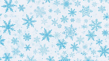 White backdrop with blue snowflake patterns, ideal for paper, fabric, and tile textures