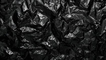 Monochromatic crumpled metal surface, functional backdrop for editorial design