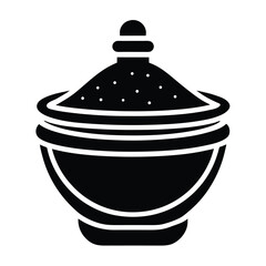 spice mix icon on white
