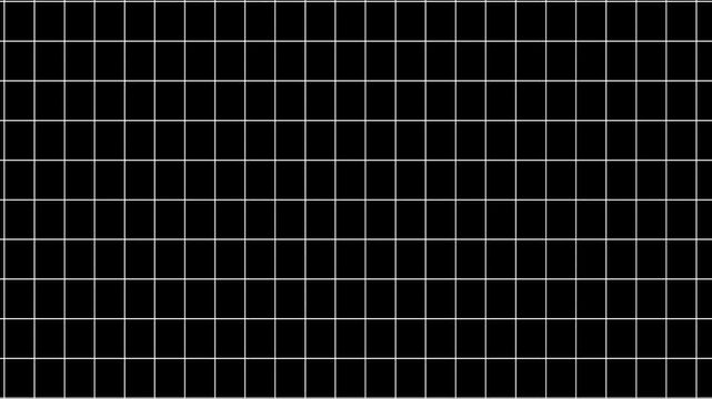 Black background with white grid