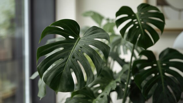 Monstera adansonii plant with distinctive holes, a fiber-dense choice for indoor spaces