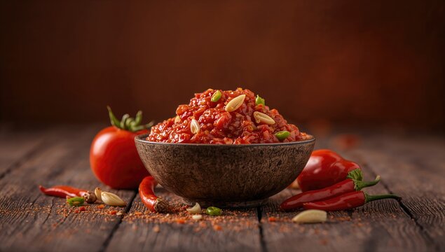 Sambal Terasi Masak, a chili paste made from chilies, tomato, garlic, shallot and spices, fiber-dense choice
