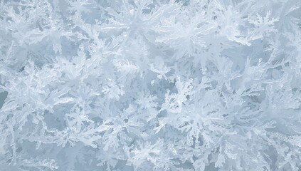 Snow pattern with intricate ice crystals, natural beauty, seasonal change