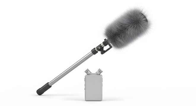 Professional microphone equipment setup for sound recording in studio or on location