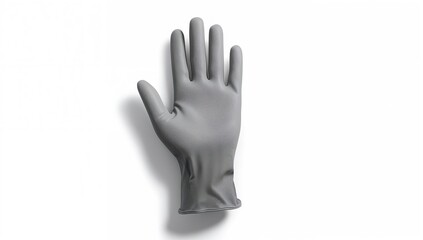 Fototapeta premium Rubber protective gray glove, designed for construction and gardening safety,