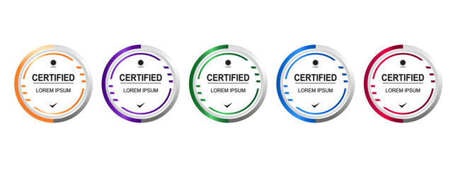 Obraz premium certificate badge circle or rounded template vector editable