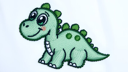 Naklejka premium Cute toddler dino patch
