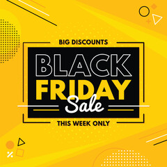 flat vector design illustration black friday concept