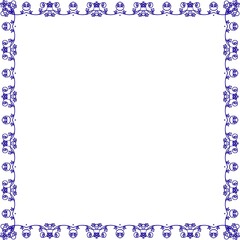 Simple Square Frame with White Background, Unique Style Amazing Frame, Border Frame and Unique Photo Frame, Blue Square Frame
